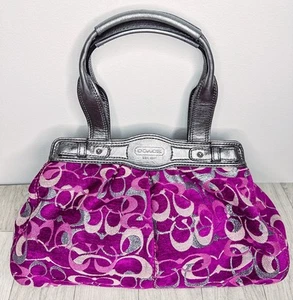 Vintage Coach Purse Mia F15517 LARGE Pink Magic Shoulder Bag Ships FREE! - Picture 1 of 15