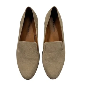 Lucky Brand Women's Taupe Leather Loafers Slip-On Comfort Shoes 8.5M Minimalist - Picture 1 of 8