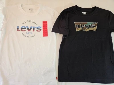 Pack de 2 camisetas Levi's para niños talla M (10/12) rojas/grises o blancas/negras azules/verdes Foto 1 de 3