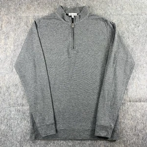 Peter Millar 1/4 Zip Pullover Sweater Men's Medium Gray Golf Interlock MF22K144 - Picture 1 of 8