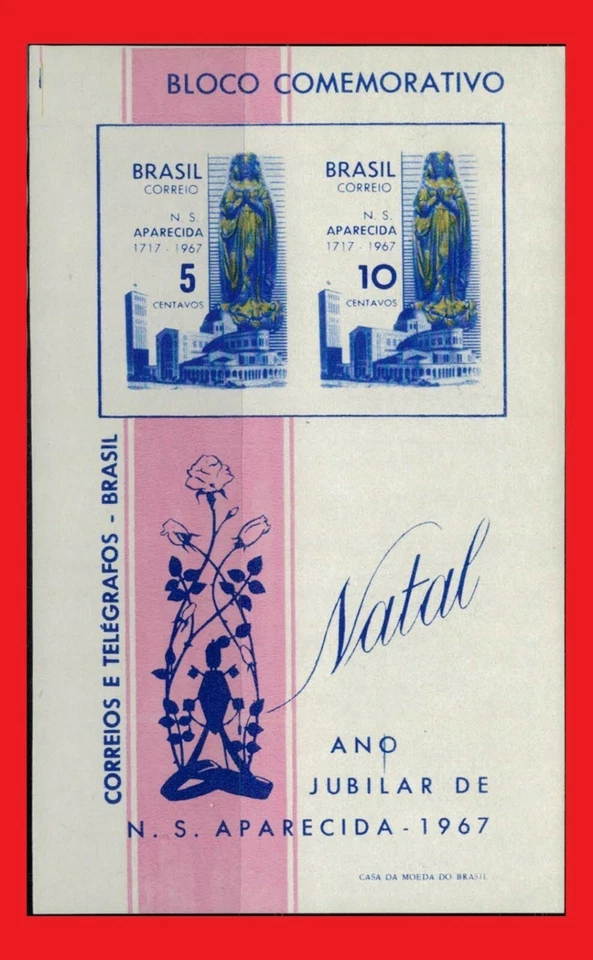 Brasil 1060a MNH Hoja de recuerdo - Flores de Navidad, Virgen María ZAYIX  Foto 1 de 1