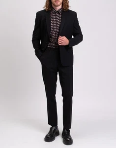 RRP €1100 PIERRE BALMAIN Wool Classic Suit IT52 US42 XL Black Made in Italy - Imagen 1 de 8
