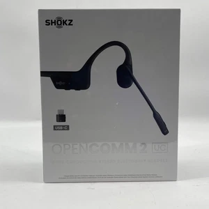 New Shokz OpenComm 2 UC USB-C Bluetooth Bone Conduction Headset Black - Photo 1 sur 4
