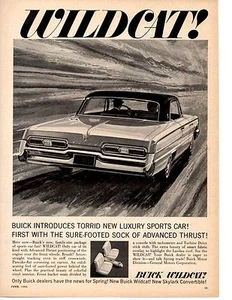 1962 BUICK WILDCAT V-8  ~  ORIGINAL PRINT AD - Picture 1 of 1