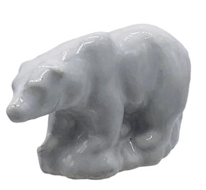 Estatuilla de té rosa roja Wade Whimsie oso polar blanco animales en peligro de extinción - Imagen 1 de 5