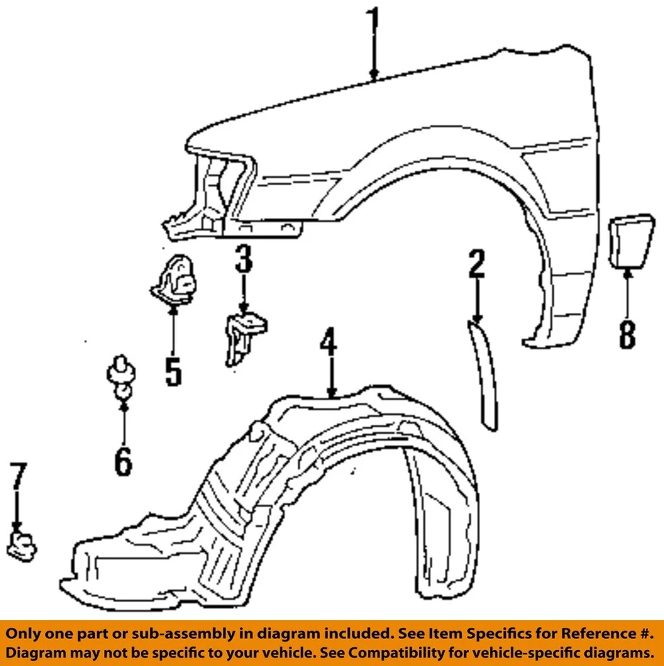 TOYOTA OEM 91-98 Tercel-Fender Liner Retainer 5387916010 - Image 1 of 1