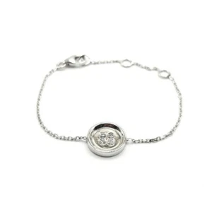 Bracelet or blanc 18 carats serti de diamants signé Ely Bela - Picture 1 of 5