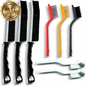 8PCS Crevice Cleaning Brushes Set for Toilet, Grout, Kitchen & Bathroom - Picture 1 of 8
