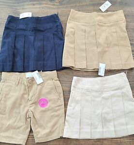 Children's Place Girls lot of 4 NWT Sz 5 Pleated Uniform Skorts and shorts