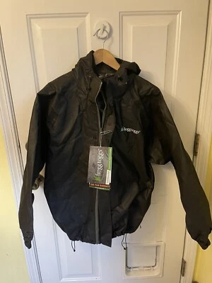 Jaqueta de chuva Frogg Toggs PA63123-01 Pro Action impermeável com capuz preta MD - Imagem 1 de 4