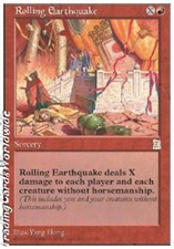 Rolling Earthquake/NM // Portal Three Kingdoms // Engl. // Magic the Gathering