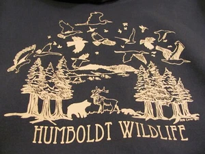 Humboldt Wildlife Hoodie Sweatshirt Unisex L Grün Vintage Baumwolle California County - Bild 1 von 15