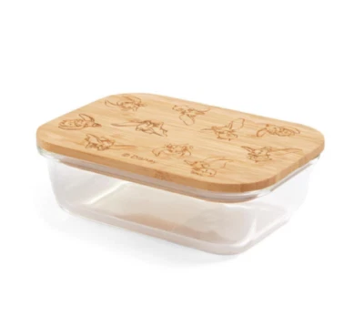 Porta pranzo in vetro Disney Dumbo ermetico coperchio bambù contenitore cibo Tiffin Primark