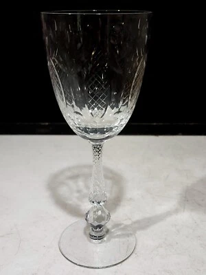 1- Tiffin Franciscan Crystal DUKE 8 ¼” Tall Water Goblet Glass - Image 1 of 4