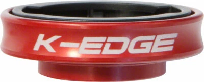 K-EDGE Gravity Stem Cap Mount for Garmin Quarter Turn Type Computers, Red - Image 1 of 2