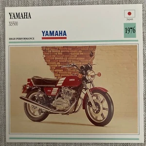 Yamaha XS500 High Performance 1976 Japan Edito Service Atlas Motorcycle Card - Picture 1 of 2