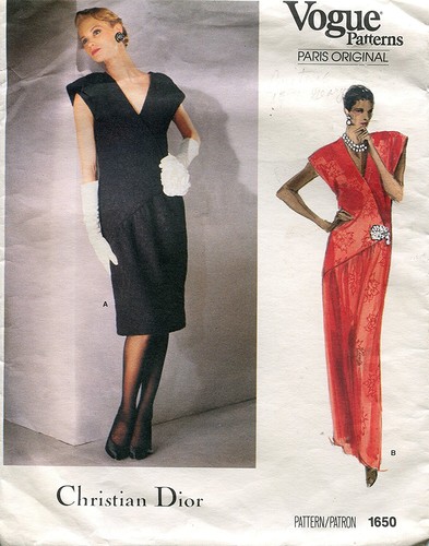 Abito abito Christian Dior modello originale Vogue Paris 1650 ~ taglia 8 busto 31 5