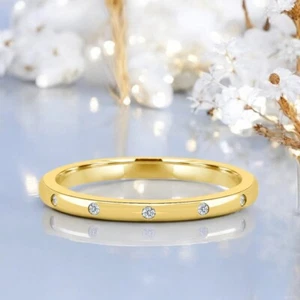 Bracelet Eternity en or jaune 18 carats 0,10 ct certifié diamant taille ronde... - Imagen 1 de 12