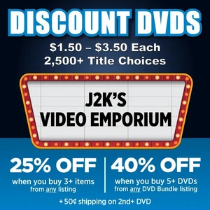 DISCOUNT DVDs (Ben-Co / $2-$3 ea) Save 40% on 5+, Only 50¢ shipping on 2nd+ - Picture 1 of 203