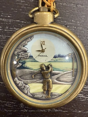 Reloj de Bolsillo Coleccionista Fossil Golfers /20.000 Edición Limitada LE-9470 No Probado Foto 1 de 4