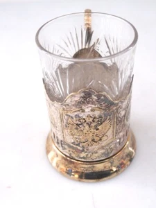 Teeglas mit Teeglashalter Avolov Koltchutina 1871 - Bild 1 von 10