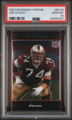 2007 Bowman Chrome Joe Staley Rookie #BC42 PSA 10 - Image 1 of 2