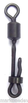 MOD QUICK CHANGE CLAM LOCK SWIVELS SIZE 8  MATT BLACK FOR CARP RIGS  - Image 1 of 3