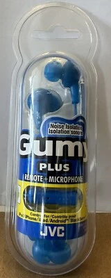 WB JVC HAFR6A GUMY Plus Earbuds With Microphone & In-line Remote (Blue) - Image 1 of 4