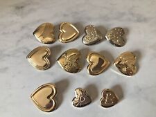 Variety Club Gold Heart Badges Lot Collectable Vintage Charity Brooches x 11