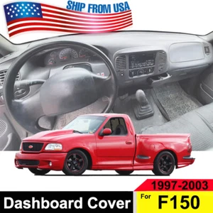 Dash Dashmat Dashboard Mat Cover Black Carpet For Ford F150 F-150 1997-2003 - Picture 1 of 9