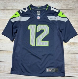 Nike On Field Seattle Seahawks 12 Fan Jersey Navy Mens Medium Stitched - Picture 1 of 9