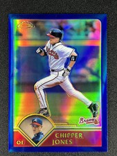 Chipper Jones 2003 Topps Chrome Refractor 628/699 #222 BRAVES HOF