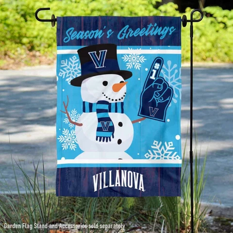 Villanova Wildcats Holiday Winter Snow Garden Flag and Yard Banner Cover