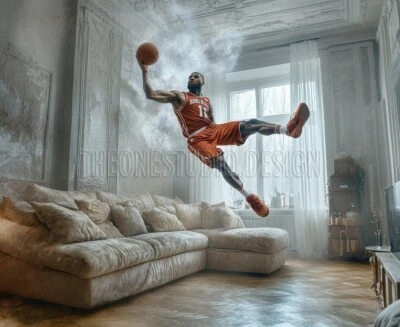 Photo Digital Product Wallpaper Image Basketball Player Background Picture - Image 1 of 3