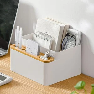 Desktop Storage Box Pencil Pen Holder Makeup Brushes Organizer For Office Suppli - Picture 1 of 6