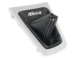 FOR FORD FOCUS 2011-2014 GEAR BOOT GAITER LEATHER EMBROIDERY WHITE - Picture 1 of 5
