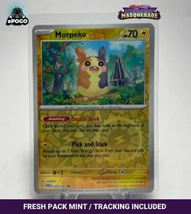 Morpeko 072/167 Holograma Inverso Pokemon Juego de Cartas Coleccionables: Twilight Masquerade COMO NUEVO ENVIADO HOY - Imagen 1 de 2