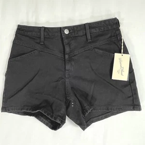 Universal Thread Midi Shorts Womens Size 2 Denim Pockets Stretch Black - Picture 1 of 14