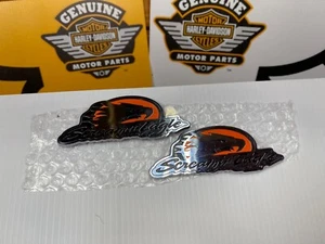 OEM🔥Harley Screamin Eagle 4.5" inch 2 medallions emblems Flat decals - Picture 1 of 15