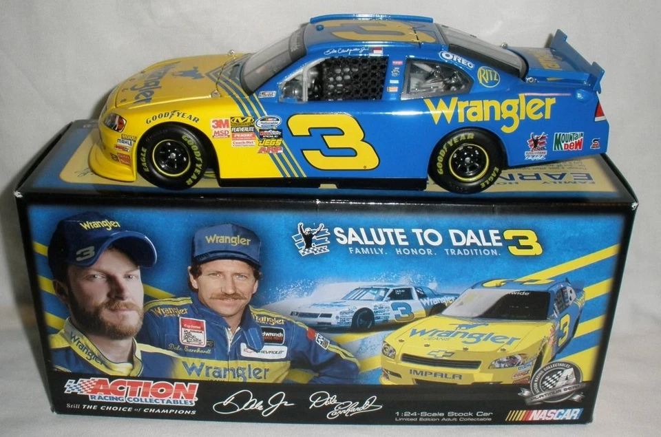 DALE EARNHARDT JR #3 WRANGLER 2010 SALUTE TO DALE DAYTONA UNRACED CLEAN 1/24 - Image 1 of 1