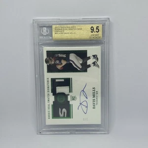 Parche de novato Panini Encased Davis Mills RC 2021 esmeralda 2/5 BGS 9,5 automático 10 - Imagen 1 de 2