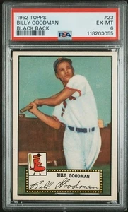 1952 Topps #23 Billy Goodman Red Sox PSA 6 Black Back Card #23 - Great Centering - Bild 1 von 5