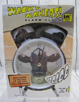 Wacky Wakers Vaca Reloj Despertador Moo’s Nuevo en Caja Divertido Reloj Animal Loco Foto 1 de 4