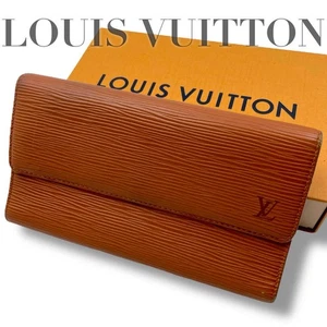 Louis Vuitton Long Wallet Folding Wallet Epi Leder Braun Vintage MWa1075 - Bild 1 von 12