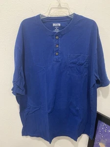 Duluth Trading Co Men’s Size XL Henley Longtail Pocket Tee T Shirt Cotton Blue - Picture 1 of 9