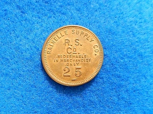 West Virginia Lumber Scrip Token, $.25, RAINELLE SUPPLY, RAINELLE WV๐ - Picture 1 of 2