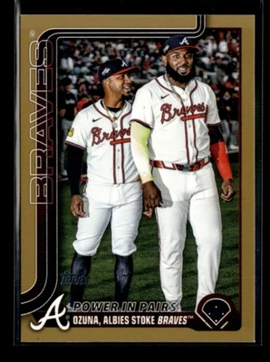 Ozzie Albies Marcell Ozuna 2025 Update Series Veteran Combos Gold /2025 [supB8 - Image 1 of 2