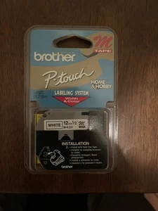 Brother M231 P-touch Label Tape 1/2" Black on White - 31 Count - Picture 1 of 2