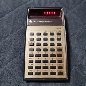 VINTAGE  TEXAS INSTRUMENTS  TI-30 CALCULATOR MADE IN USA TESTED WORKING - Picture 1 of 6