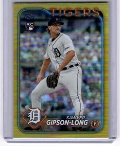 2024 Topps Yellow Gold Border Sawyer Gipson-Long Rookie Detroit Tigers #616 - Picture 1 of 2